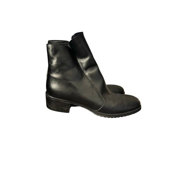 Munro America Black Leather Ankle Booties 9 Zip 1.75” Heel Comfort Classic - Picture 11 of 11